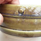 Ceramic bonsai bowl 14.5 x 14.5 x 7.5 cm, color green-brown - 2/3