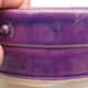 Ceramic bonsai bowl 17 x 17 x 7 cm, color purple - 2/3