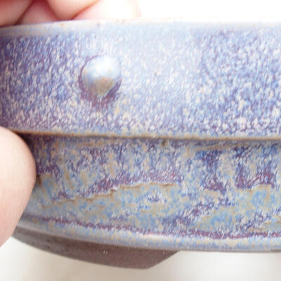 Ceramic bonsai bowl 18.5 x 18.5 x 5.5 cm, color blue - 2