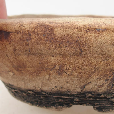 Ceramic bonsai bowl 15.5 x 15.5 x 5 cm, gray color - 2nd quality - 2