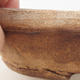 Ceramic bonsai bowl 16 x 16 x 5 cm, gray color - 2nd quality - 2/3