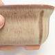 Bonsai bowl 11 x 11 x 6.5 cm, brown-beige color - 2/3