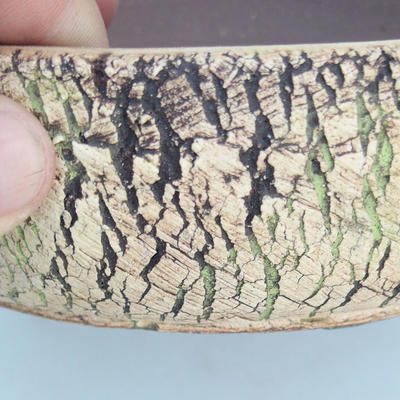 Ceramic bonsai bowl 21 x 21 x 6,5 cm, color cracked - 2