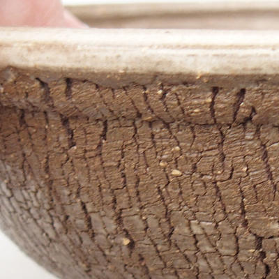 Ceramic bonsai bowl 17 x 17 x 6 cm, color cracked - 2