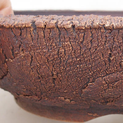 Ceramic bonsai bowl 17 x 17 x 5 cm, color cracked - 2