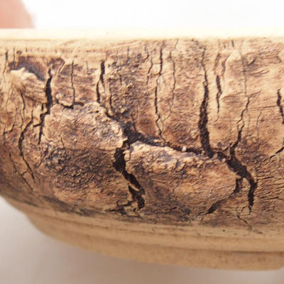 Ceramic bonsai bowl 15.5 x 15.5 x 4 cm, cracked color - 2