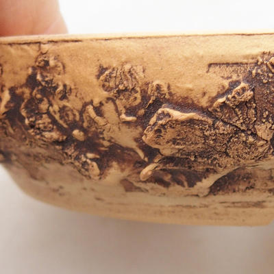 Ceramic bonsai bowl 15 x 15 x 3 cm, cracked color - 2