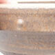 Ceramic bonsai bowl 17.5 x 17.5 x 5 cm, brown color - 2/4