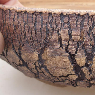Ceramic bonsai bowl 20 x 20 x 6.5 cm, color cracked - 2