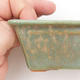 Ceramic bonsai bowl 2nd quality - 12 x 8 x 4 cm, brown-green color - 2/4