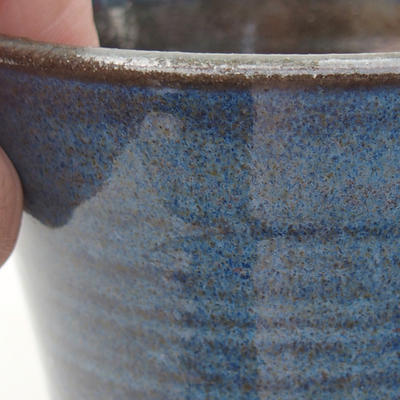 Ceramic bonsai bowl 9.5 x 9.5 x 8 cm, color blue - 2