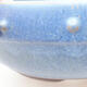 Ceramic bonsai bowl 22 x 22 x 7 cm, color blue - 2/4