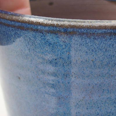 Ceramic bonsai bowl 10 x 10 x 8.5 cm, color blue - 2