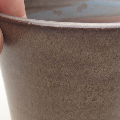 Ceramic bonsai bowl 9.5 x 9.5 x 8 cm, gray color - 2