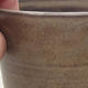 Ceramic bonsai bowl 9.5 x 9.5 x 8.5 cm, brown color - 2/3