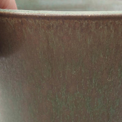 Ceramic bonsai bowl 15 x 15 x 16 cm, color green - 2