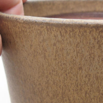 Ceramic bonsai bowl 15 x 15 x 17.5 cm, brown color - 2