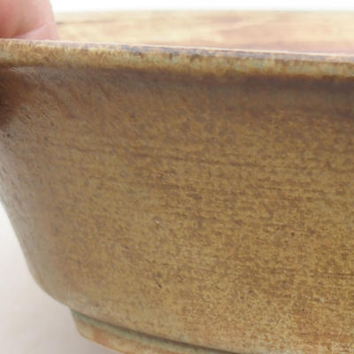 Ceramic bonsai bowl 26.5 x 21.5 x 6 cm, color green - 2
