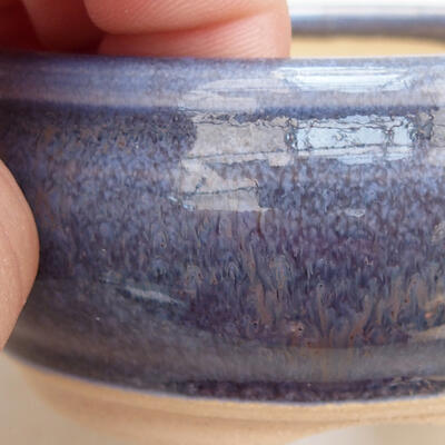 Ceramic bonsai bowl 8 x 8 x 4 cm, color blue - 2