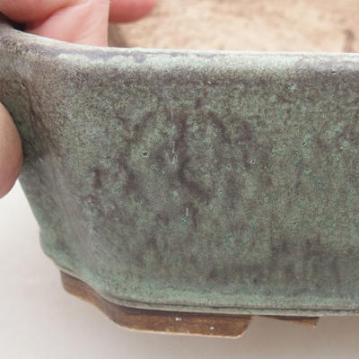 Ceramic bonsai bowl 20 x 17 x 5.5 cm, color green - 2