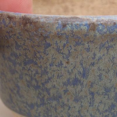 Ceramic bonsai bowl 7.5 x 6.5 x 3.5 cm, color blue - 2
