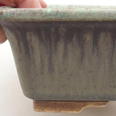 Ceramic bonsai bowl 20.5 x 16.5 x 6.5 cm, color green - 2