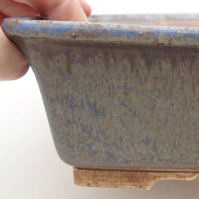 Ceramic bonsai bowl 20.5 x 16.5 x 6.5 cm, color blue - 2