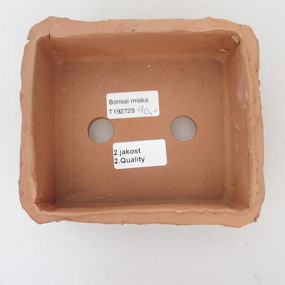 Ceramic bonsai bowl 15 x 13 x 6 cm, brown color - 2nd quality - 2
