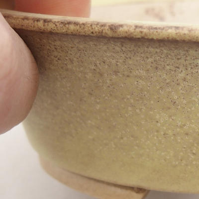 Ceramic bonsai bowl 14 x 12 x 3.5 cm, color yellow - 2