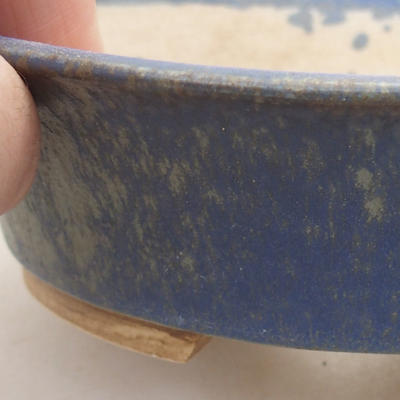 Ceramic bonsai bowl 14 x 12 x 3.5 cm, color blue - 2