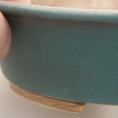Ceramic bonsai bowl 14 x 12 x 3.5 cm, color green - 2