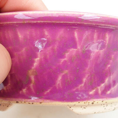 Ceramic bonsai bowl 12 x 12 x 5 cm, color purple - 2