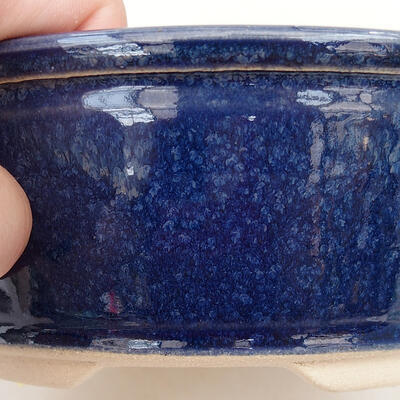 Ceramic bonsai bowl 14.5 x 14.5 x 5.5 cm, color blue - 2