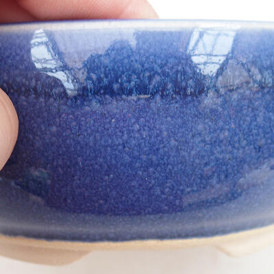 Ceramic bonsai bowl 13 x 13 x 5.5 cm, color blue - 2