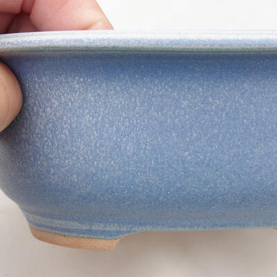 Ceramic bonsai bowl 15 x 12 x 6 cm, color blue - 2
