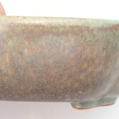 Ceramic bonsai bowl 10.5 x 8 x 3.5 cm, color brown-green - 2