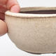 Ceramic bonsai bowl 10 x 10 x 5 cm, color beige - 2/4