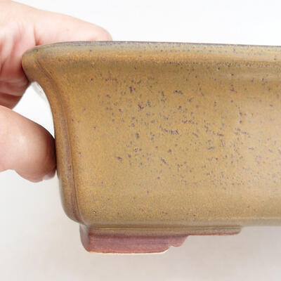 Ceramic bonsai bowl 25.5 x 19.5 x 7.5 cm, brown color - 2