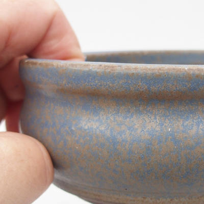 Ceramic bonsai bowl 10 x 10 x 4 cm, color blue - 2