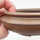 Ceramic bonsai bowl 11 x 11 x 4 cm, brown color - 2/4