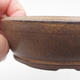 Ceramic bonsai bowl 11 x 11 x, 4 cm, brown color - 2/4