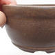 Ceramic bonsai bowl 11 x 11 x, 6 cm, brown color - 2/4