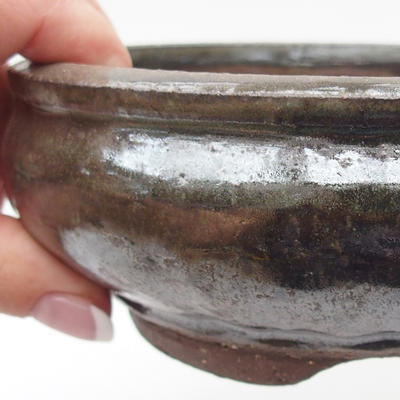 Ceramic bonsai bowl 15 x 15 x 5,5 cm, color green - 2