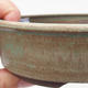 Ceramic bonsai bowl 15 x 15 x 4 cm, brown-green color - 2/4