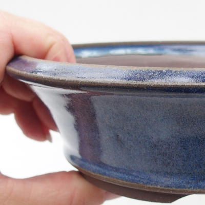 Ceramic bonsai bowl 17 x 17 x 4,5 cm, color blue - 2