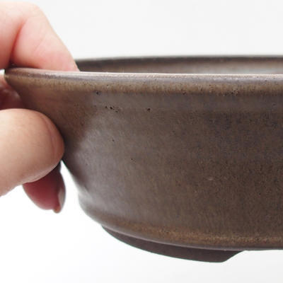 Ceramic bonsai bowl 17,5 x 17,5 x 5 cm, color gray - 2