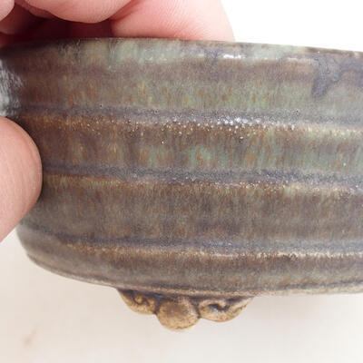 Ceramic bonsai bowl 11 x 9.5 x 3.5 cm, color brown - 2