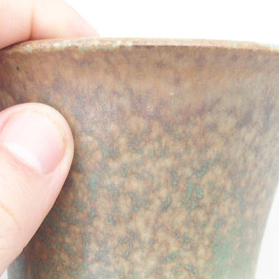Ceramic bonsai bowl 11 x 11 x 7 cm, color brown-green - 2