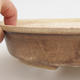 Ceramic bonsai bowl 24 x 21 x 5 cm, brown-beige color - 2/3