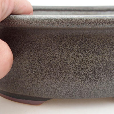 Ceramic bonsai bowl 22 x 18 x 8 cm, color gray - 2